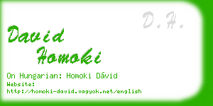 david homoki business card